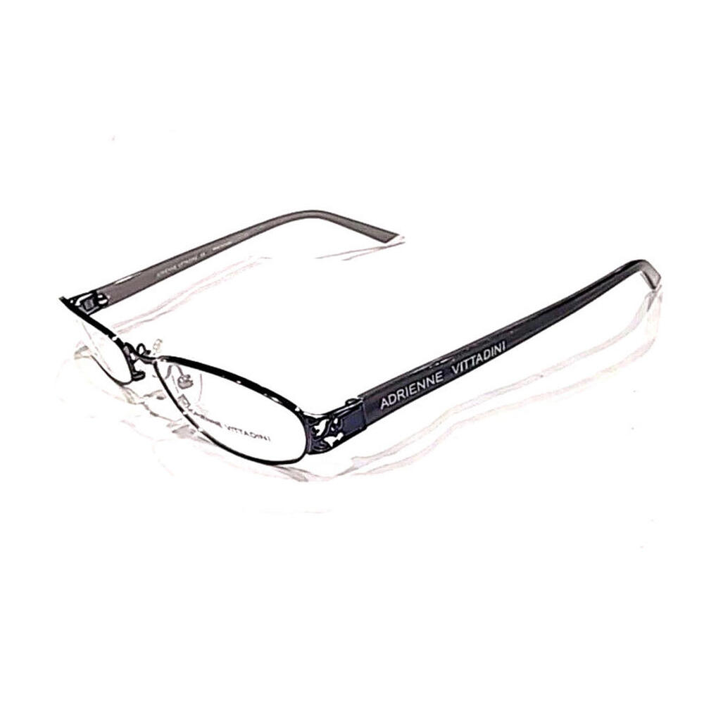 Adrienne Vittadini AV6057 196 Sm Black Metal Gray Eyeglass Frames 51-17 140 New